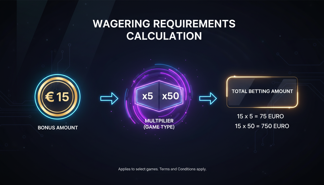 Infografika przedstawiająca proces weryfikacji bonusu i obliczanie obrotu
