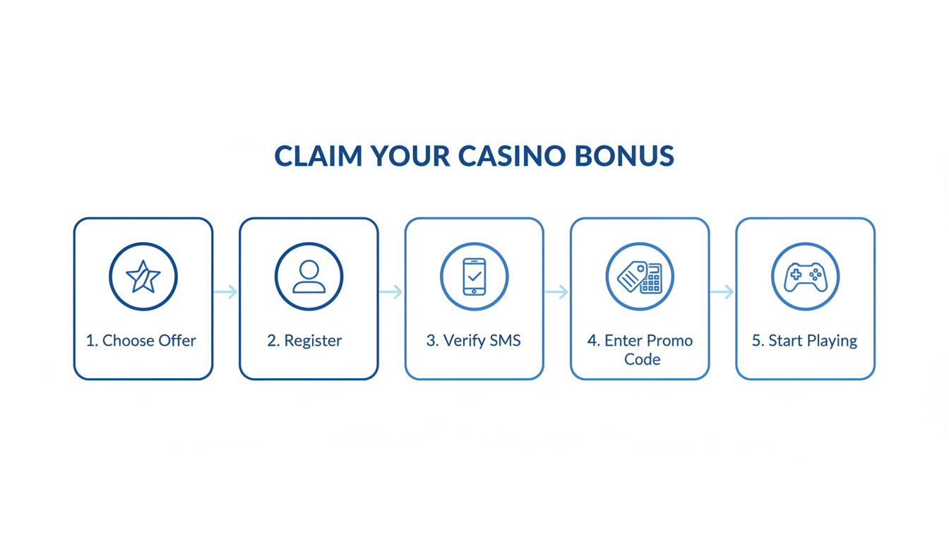 Infografika przedstawiająca proces rejestracji w kasynie online krok po kroku